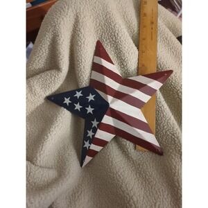 Patriotic 3D Metal 12" Star Primitive Rustic Decor